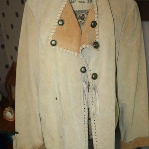 North Style Leather Jacket 2X New Tan Suede